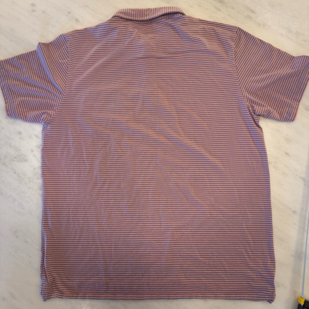Peter Millar Polo Golf Shirt Men's Large Short Sleeve Stripe - Picture 4 of 7